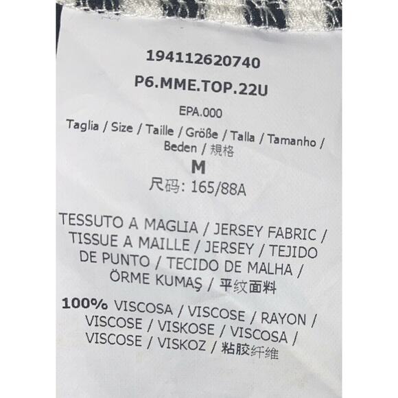 MaxMara Basic Tank Top Blouse Camisole Womens Medium Black White Stripe - Picture 7 of 7